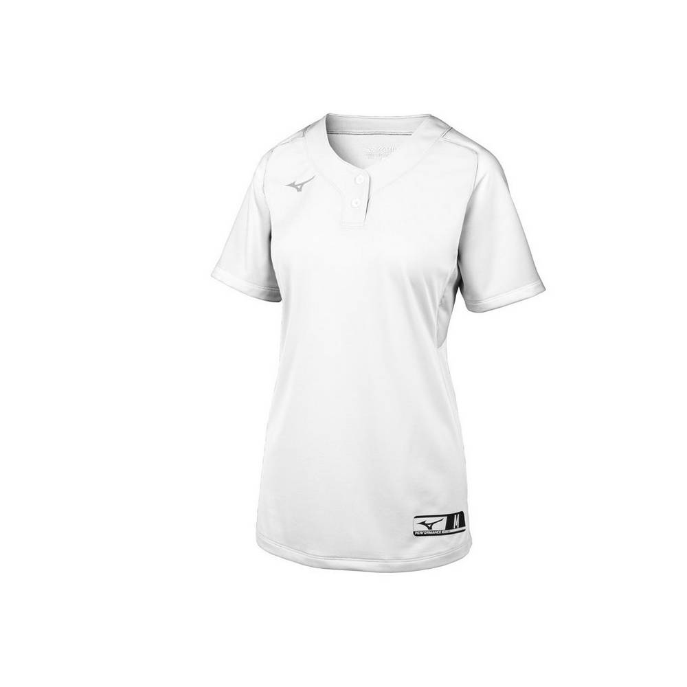 Damske Dresy Mizuno Aerolite 2-Button Softball Biele Vypredaj EAYO97342